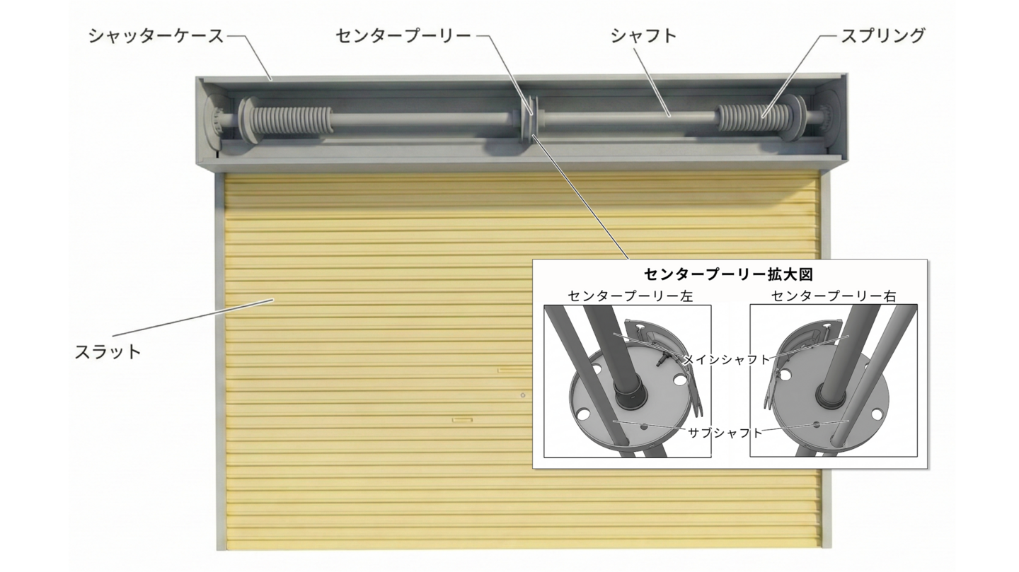 シャッター構造、名称についての画像
